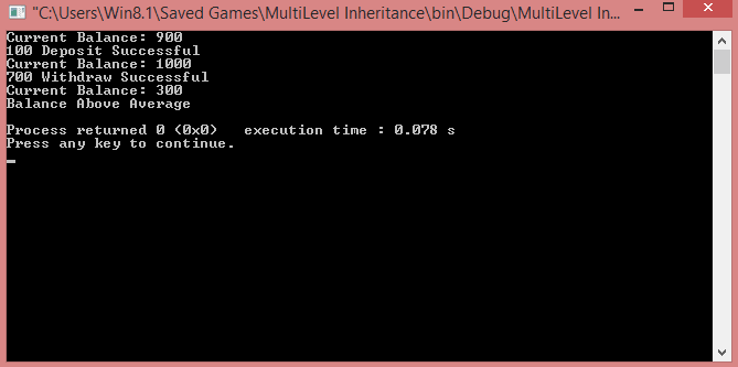 Example of Multilevel Inheritance